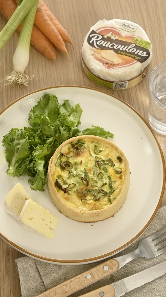Quiche à la carottes et Roucoulons